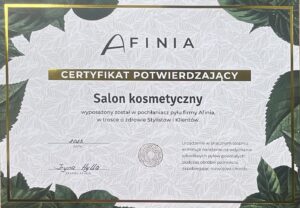 AFINIA_Certyfikat